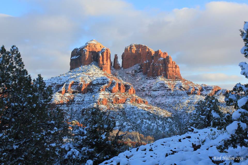 Snow Covered Cathedral Rock