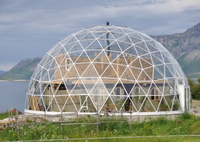 Geodesic Dome Surrounding a Home