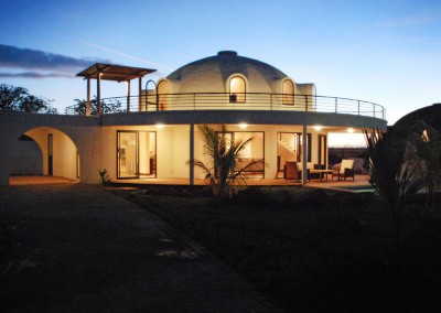 Luxury Dome Home at Night