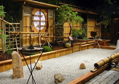 Bamboo Outdoor Rock Garden