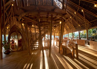 Bamboo Stairs and Living Area