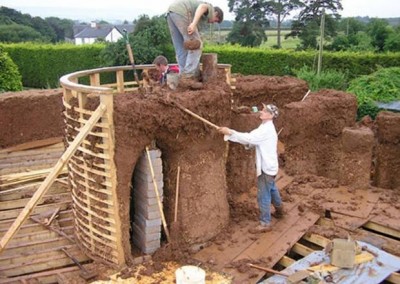 Cob House Construction Walls