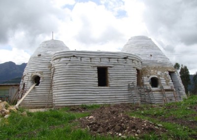 EarthBag Home Under Construction